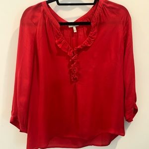 Joie silk red blouse